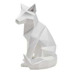 Statuettes origami h51 cm renard blanc pas cher