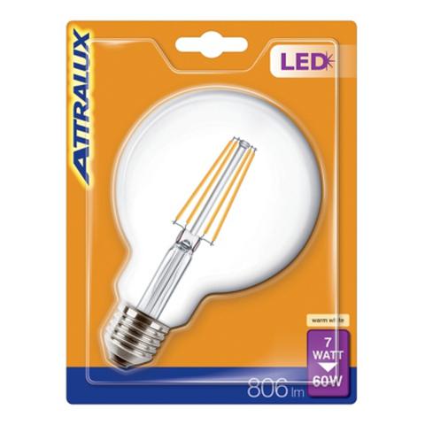Ampoule led 7w équiv 60w 806 lm e27 blanc chaud pas cher