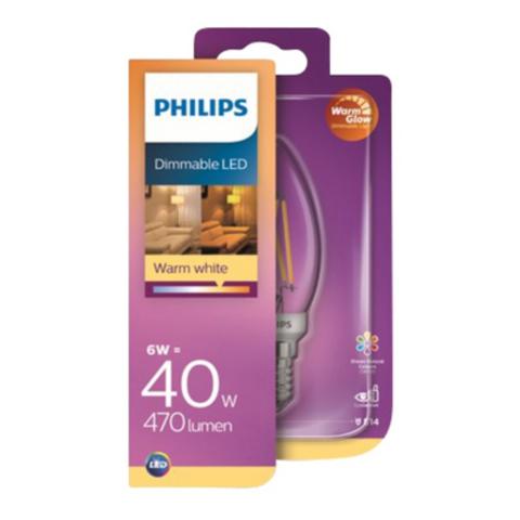 Ampoule led fil flamme e14 40w philips blanc chaud pas cher