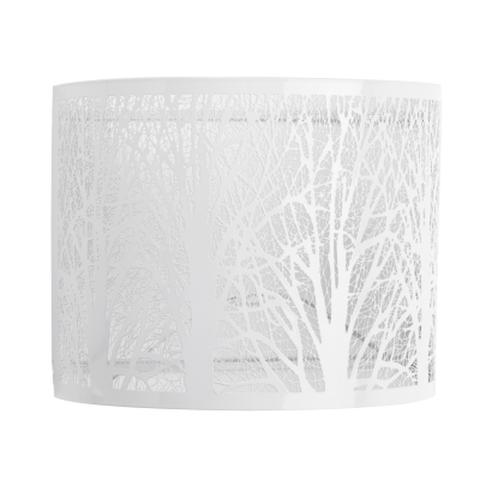 Applique en métal l.24 cm h.20 tree blanc pas cher