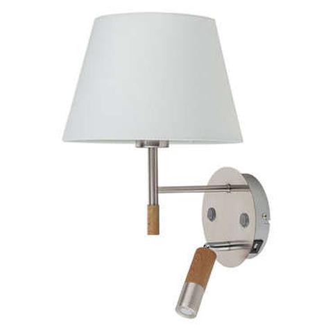 Applique + liseuse led natura coloris blanc pas cher