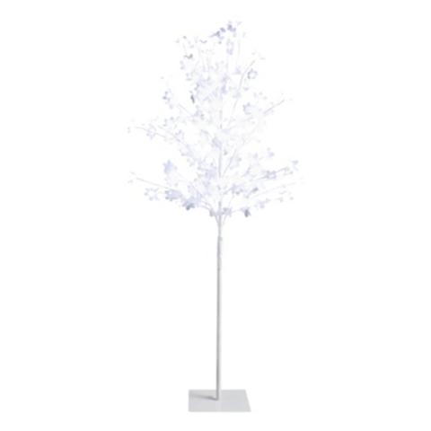 Arbre à fleurs led h. 150cm blanc pas cher