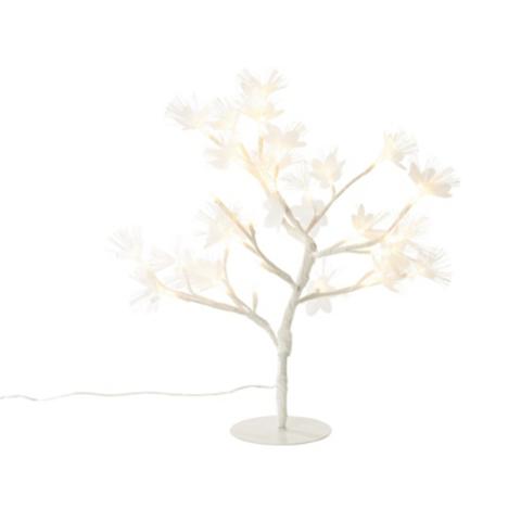 Arbre à fleurs led h. 45cm blanc pas cher