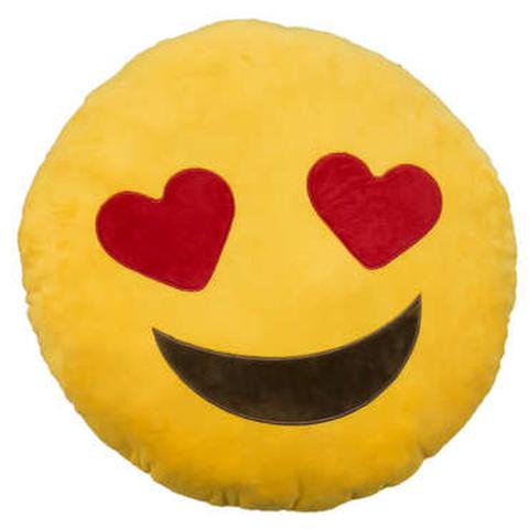 Coussins 30x30 cm emoticone coeur pas cher