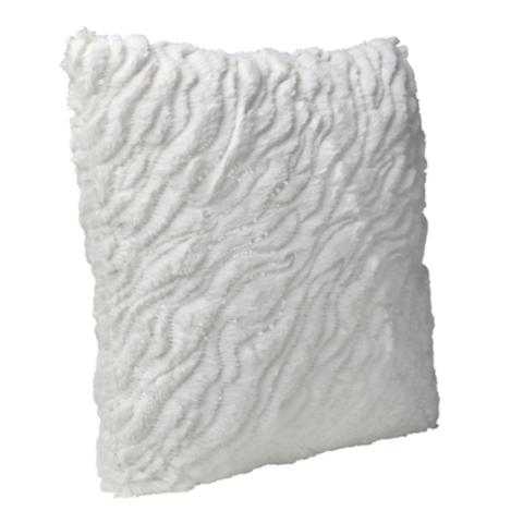 Coussins 40x40 cm paillettes blanc pas cher