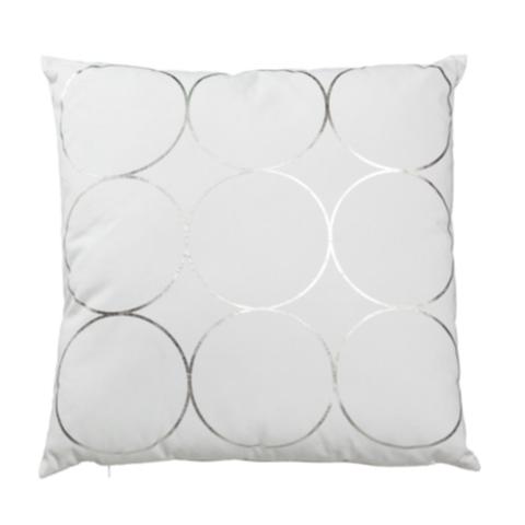 Coussins 45x45 cm ring blanc pas cher