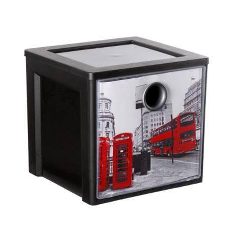 Cube de rangement mydecobox city livré avec décor pas cher