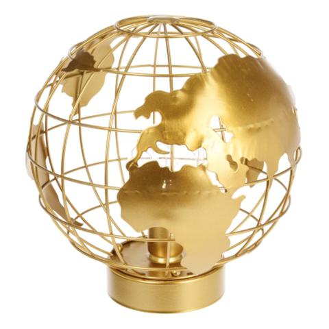 Fil métal 10 led 22 cm globe doré pas cher