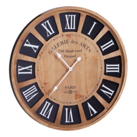 Horloge d80 cm galerie naturel pas cher