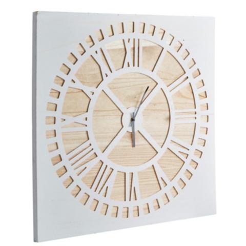 Horloge h. 70 cm nordi nature / blanc pas cher