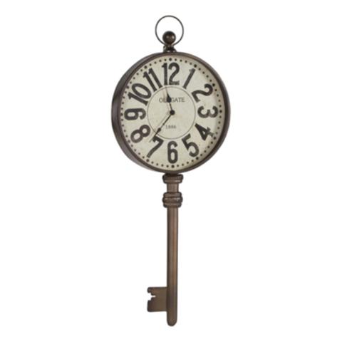 Horloge h100 cm clef marron pas cher