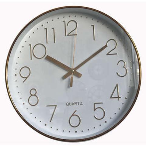 Horloge ronde cuivré ø30 , 5 cm copper pas cher