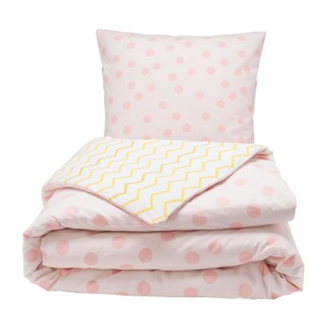 Housse de couette 140x200 cm + 1 taie d'oreiller dotty pas cher