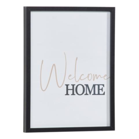 Image 30x40 cm welcome home noir / blanc pas cher