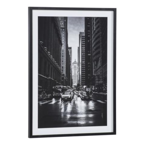 Image 50x70 cm city night noir pas cher