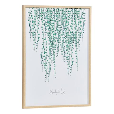 Image 50x70 cm eucalyptus blanc / vert / naturel pas cher