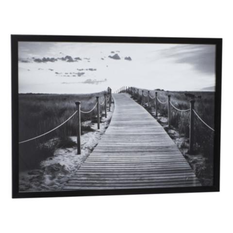 Image 70x100 cm chemin plage noir pas cher