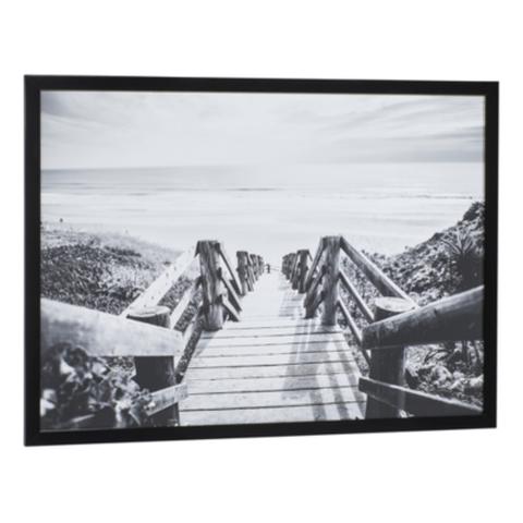 Image 70x100 cm escalier plage noir pas cher