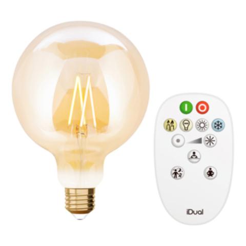 Kit ampoule led globe g125 e27 idual ambre pas cher