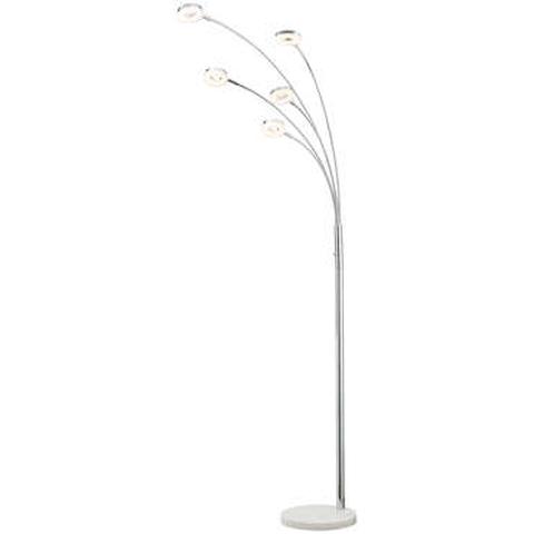 Lampadaire 195 cm round 5 coloris argent pas cher