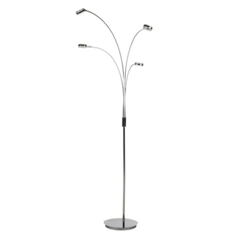 Lampadaire led sycaria chrome pas cher