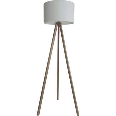 Lampadaire oskar bois naturel coloris blanc pas cher