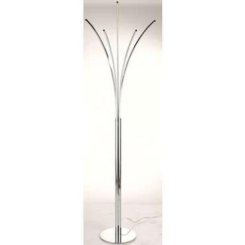Lampadaire palmier coloris argent pas cher