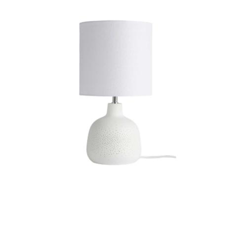 Lampe à poser 2 lumières elsa porcelaine h. 48 cm blanc pas cher