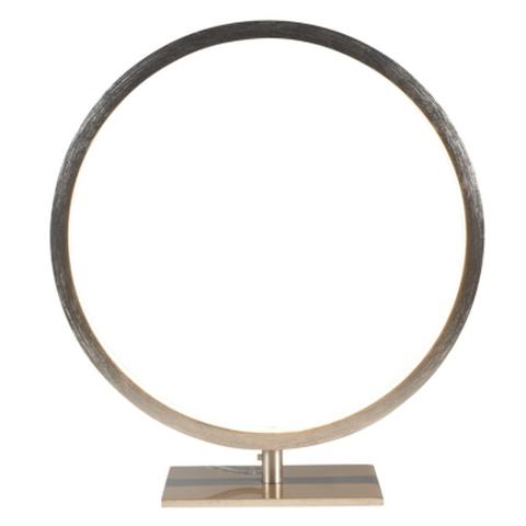 Lampe à poser circle led 2 nickel pas cher