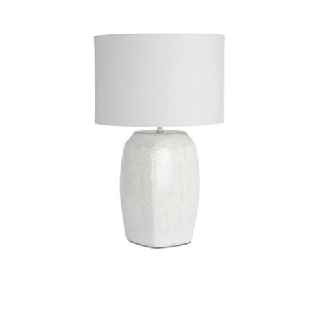 Lampe à poser h. 62 , 5 cm luben blanc pas cher