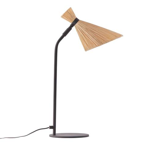 Lampe à poser métal et raphia , rozza pas cher