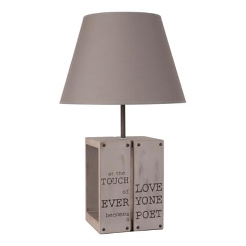 Lampe à poser palette taupe pas cher