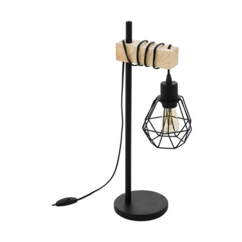 Lampe à poser townshend5 noir & marron pas cher