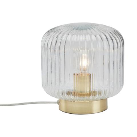 Lampe à poser verre laiton d20 linette transparent pas cher