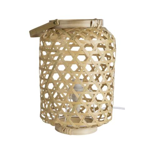 Lampe bambou h.26 cm d.18 lantea naturel pas cher