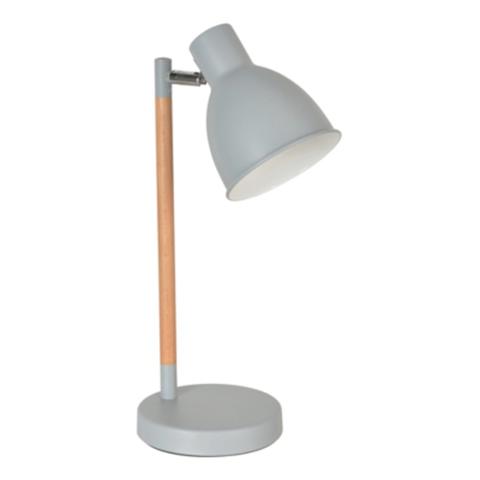 Lampe bois & métal h. 38 cm mila bois gris pas cher