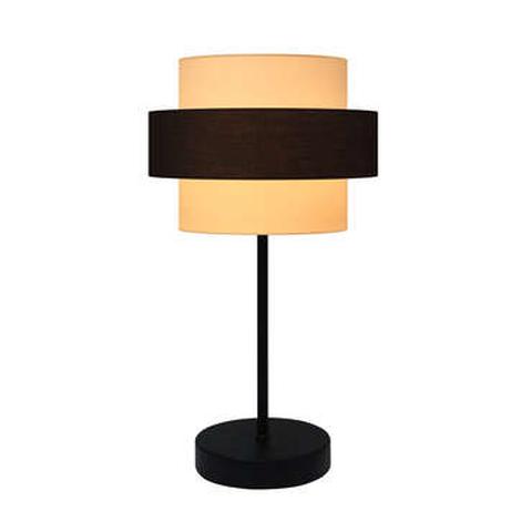 Lampe camille coloris blanc / noir pas cher