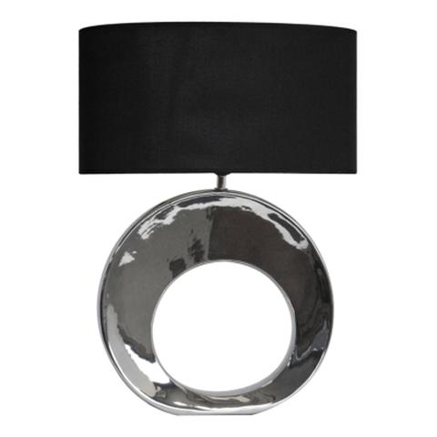 Lampe céramique h. 60 cm galia chrome pas cher