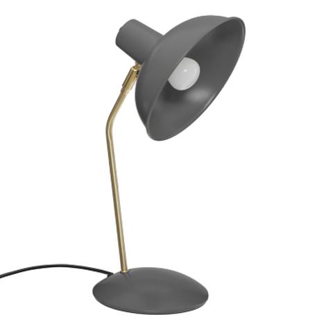 Lampe de bureau arc h. 38 cm celia grise pas cher