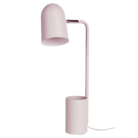 Lampe de bureau et pot crayon vega rose pas cher