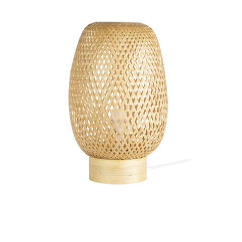 Lampe de chevet bambou tahia h. 30 cm marron pas cher