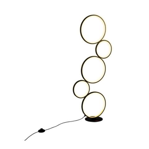 Lampe de sol h. 115 cm circle looping noir pas cher