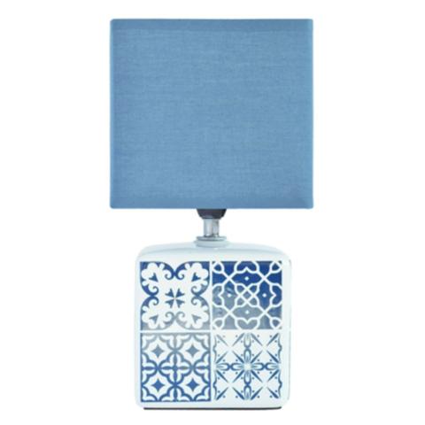 Lampe en céramique bormio bleu pas cher