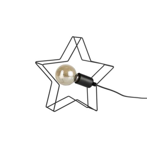 Lampe filament étoile métal stella noir pas cher