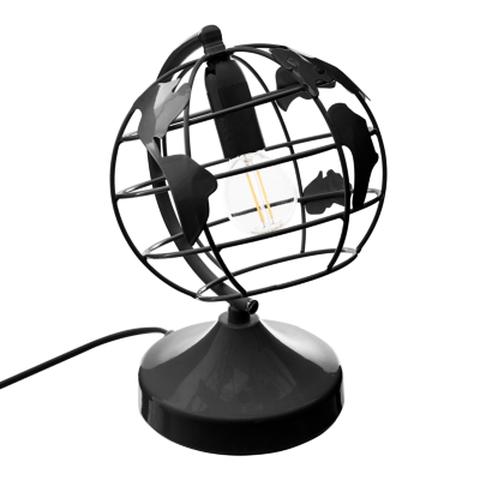Lampe globe h. 24 cm noir pas cher