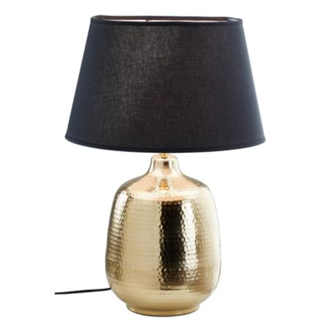 Lampe métal martelé h. 60 cm constance or laiton pas cher