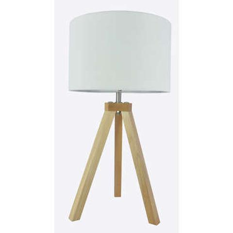 Lampe oskar coloris bois / blanc pas cher