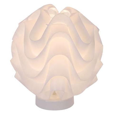 Lampe pompon coloris blanc pas cher