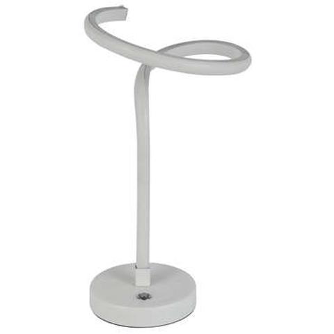 Lampe spirale coloris blanc / chrome pas cher