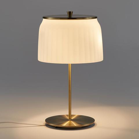 Lampe sur pied opaline canelé pas cher